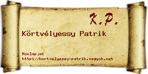 Körtvélyessy Patrik névjegykártya