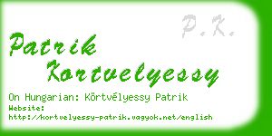 patrik kortvelyessy business card