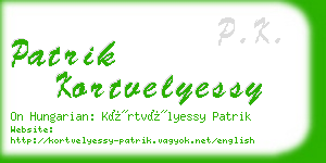 patrik kortvelyessy business card